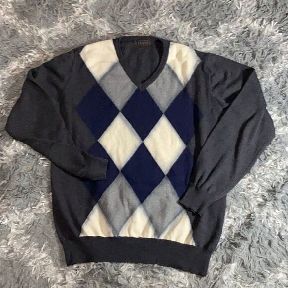 Misaky 100% wool v neck sweater L perfect for spring EUC - Picture 1 of 6